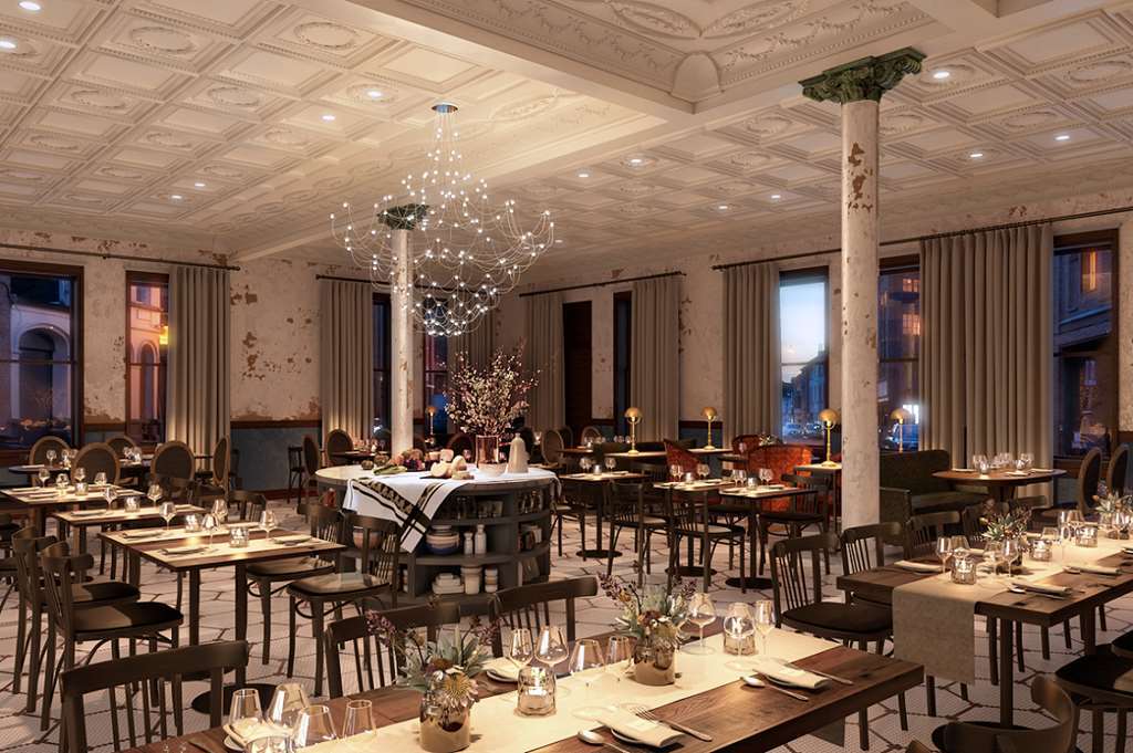 Crossroads Hotel Kansas City Restaurace fotografie